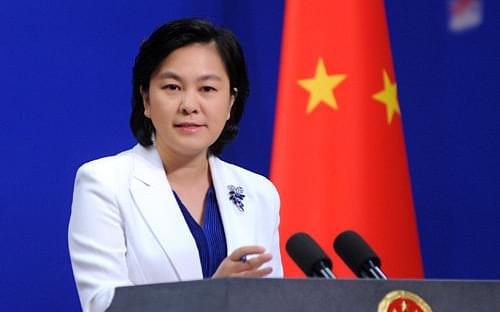 Chinese Foreign Ministry spokeswoman Hua Chunying speaks during a briefing.(www.fmprc.gov.cn)