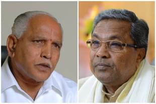 B S Yeddyurappa (L) and K Siddaramaiah