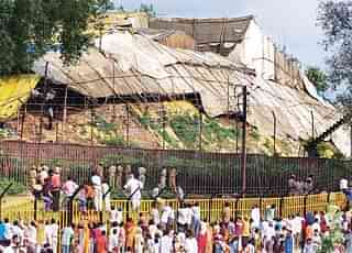 Makeshift temple at Ram Janmabhoomi in Ayodhya