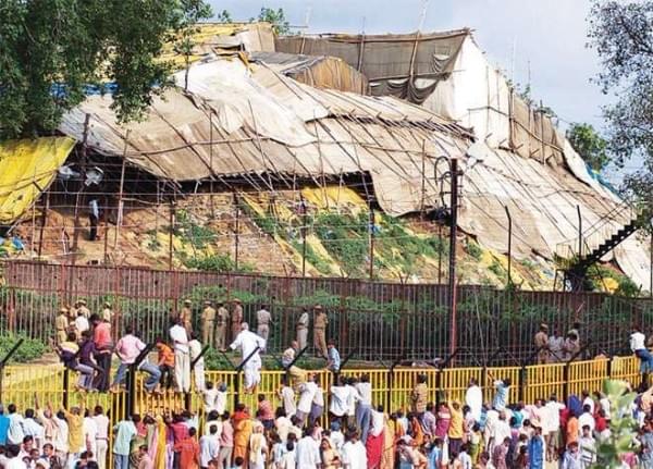 Makeshift temple at Ram Janmabhoomi in Ayodhya
