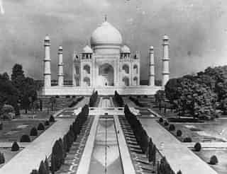 <p>The Taj Mahal (built 1632-1654) at Agra, in memory of Mumtaz Mahal, wife of Shah Jahan. (J. A. Hampton/Topical Press Agency/Getty Images)</p>