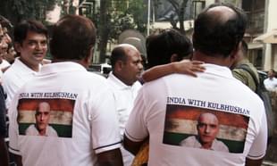 Friends of Kulbhushan Jadhav after Jadhav’s meeting with mother and wife on 25 December 2017 in Mumbai, India. (Pramod Thakur/Hindustan Times via GettyImages)