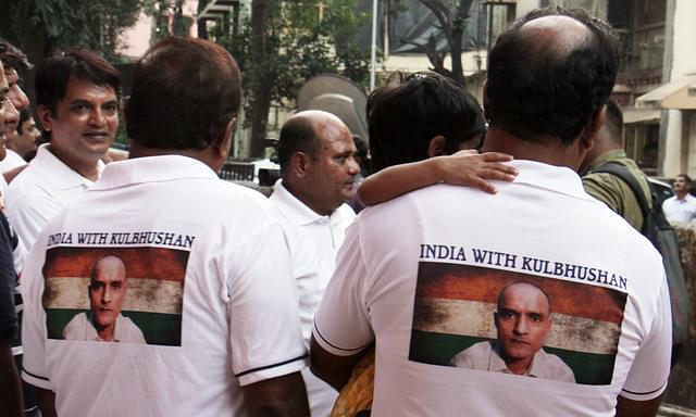 Friends of Kulbhushan Jadhav after Jadhav’s meeting with mother and wife on 25 December  2017 in Mumbai, India. (Pramod Thakur/Hindustan Times via GettyImages)