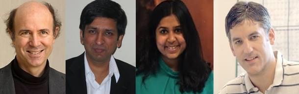 Crystal Warriors, from left, Frank Anthony Wilczek, Shivaji Sondhi, Vedika Khemani and Christopher Monroe