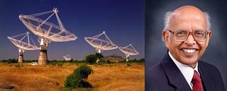 Astrophysicist Dr Govind Swarup and the Giant Metrewave Radio Telescope (GMRT) array, Pune.