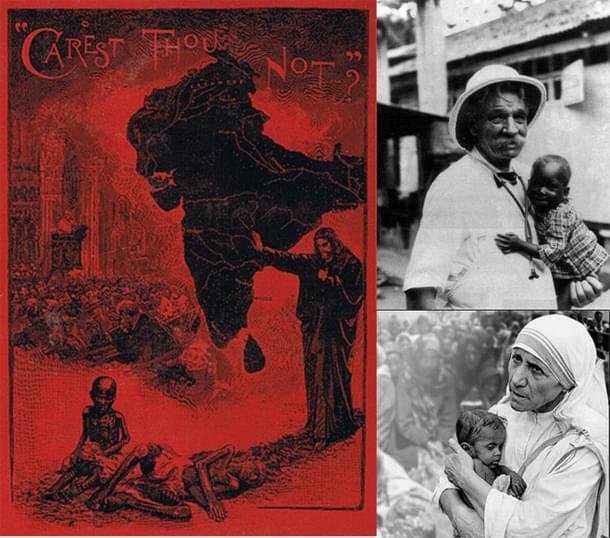 Evangelical propaganda: Christianity alone cares for fellow humanity.