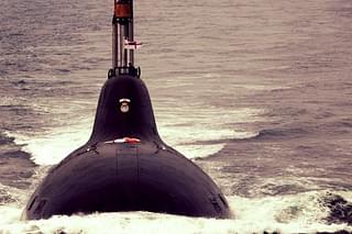 INS Chakra, a nuclear submarine leased from Russia. (Indian Navy/Wikipedia)