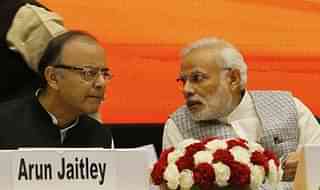  Prime Minister Narendra Modi with Finance Minister Arun Jaitley (Arvind Yadav/Hindustan Times via Getty Images)