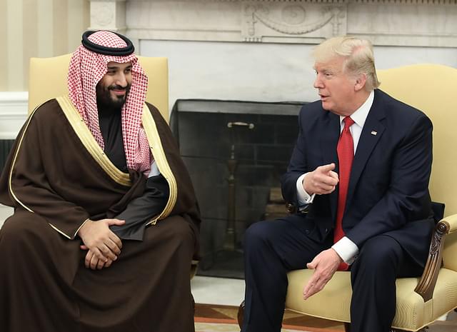 US President Donald Trump (R) with Saudi Arabia’s Crown Prince Mohammed Ben Salman (Mark Wilson/Getty Images)