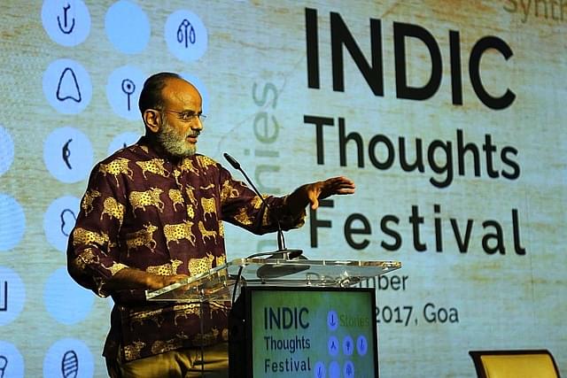 (Hari Kiran Vadlamani at Indic Thoughts Festival, Goa 2017. Photo by India Foundation)