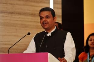 Maharashtra CM Devendra Fadnavis during the inauguration of TCS. (Praful Gangurde/Hindustan Times via Getty Images)