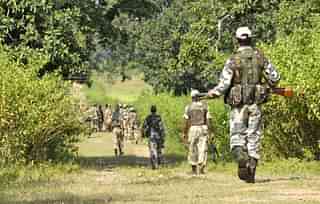 Security forces in Chattisgarh. (Samir Jana/Hindustan Times via Getty Images)