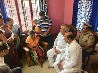 Karnataka Home Minister Ramalinga Reddy at Deepak Rao’s house