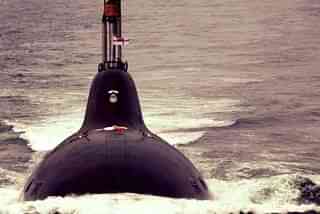 <span class="img-banner-caption">                            INS Chakra, a nuclear submarine leased from Russia. (Indian Navy/Wikipedia)                          </span>