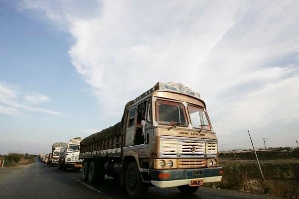 Trucks on Highway (Representative Image )(Vikas Khot/Hindustan Times via Getty Images)