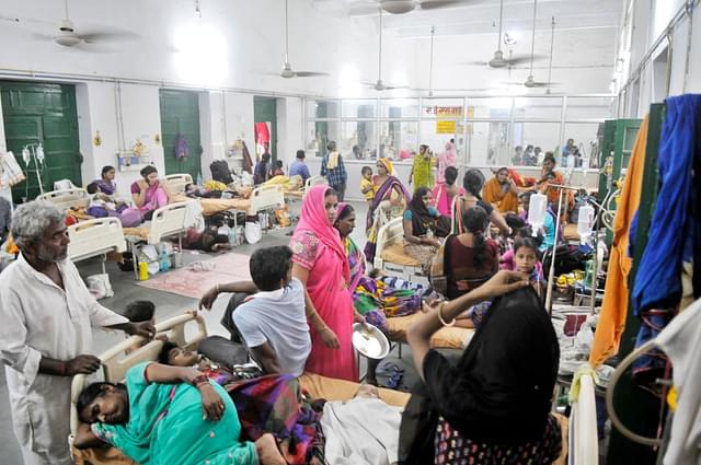 Patients at a government-run hospital. (Deepak Gupta/Hindustan Times via Getty Images)&nbsp;