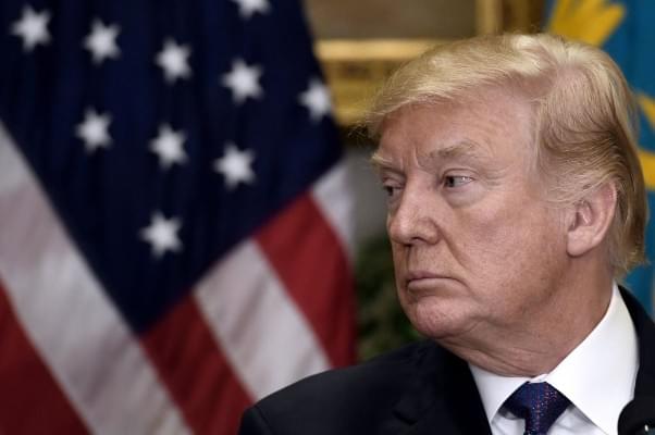 US President Donald Trump in the Roosevelt Room of the White House in Washington, DC. (Olivier Douliery-Pool/Getty Images)