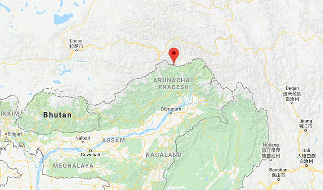 Bishing in Arunachal Pradesh’s Upper Siang district. (Google Maps)