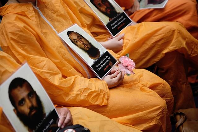 Protests demanding release of detainees at Guantanamo Bay. (Win McNamee via Getty Images)