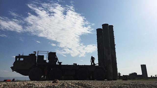                 An S-400 air defence missile system is deployed for combat duty at the Hmeymim airbase in Syria. (Dmitriy Vinogradov/Sputnik)                                                         