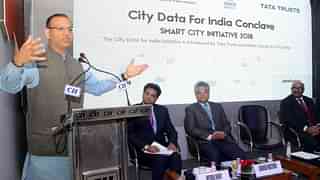 Jayant Sinha at the City Data for India conclave (Manoj Kumar/Hindustan Times via Getty Images)
