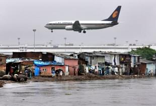 Slums near airport at Kranti Nagar, Kurla. (Manoj Patil/Hindustan Times via Getty Images)