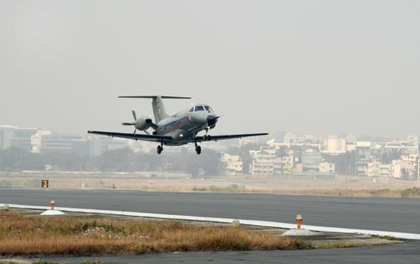 NAL Saras, India’s indigenous Light Civil Aircraft. (Anantha Krishnan M/Twitter)