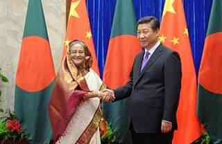 Bangladesh PM Sheikh Hasina with Chinese Premier Xi Jinping. (Wang Zhao - Pool / Getty Images)