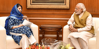 Mehbooba Mufti and Prime Minister Narendra Modi