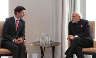 Prime Minister Narendra Modi meets with Canadian Prime Minister Justin Trudeau. (liberal.ca)