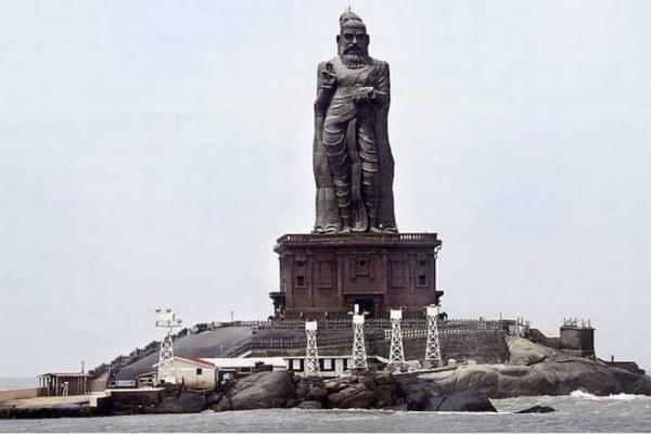 Statue of the famous poet of Thirukkural, Thiruvalluvar, in Kanyakumari