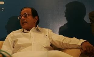 Congress member and former finance minister P Chidambaram at an  event in Mumbai. (Santosh Harhare/Hindustan Times via Getty Images) 