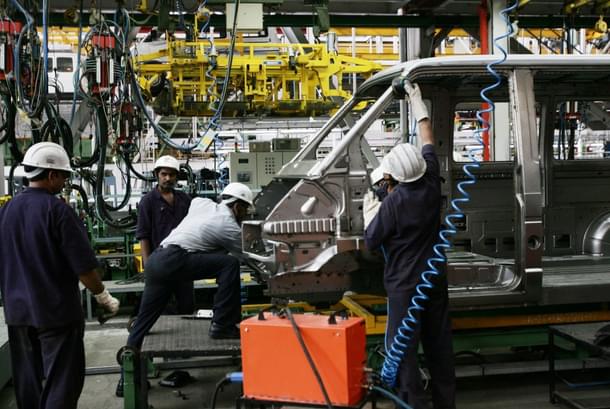 An automobile factory in Pimpri, Maharastra. (Manoj Patil/Hindustan Times via Getty Images)