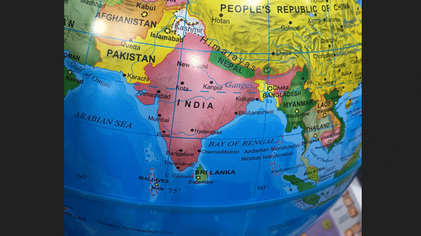 Chinese-made globe available in Canada.