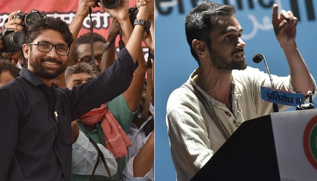  Jignesh Mewani (left) and Umar Khalid (Saumya Khandelwal/Hindustan Times via Getty Images)