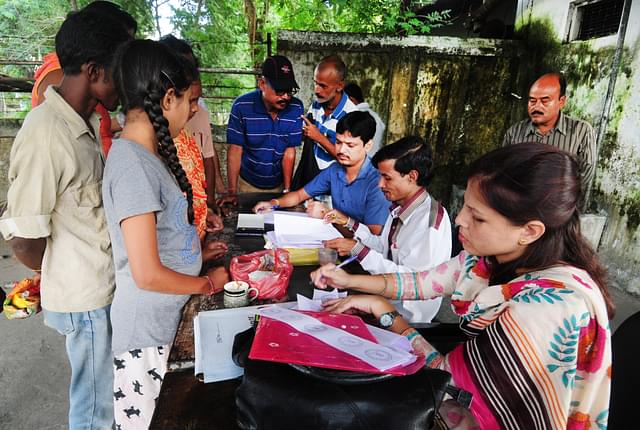 Ration distribution by state Government (Indranil Bhoumik/Mint via Getty Images)