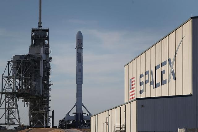 A SpaceX rocket sits on a launch pad in Cape Canaveral, Florida. (Joe Raedle/Getty Images)
