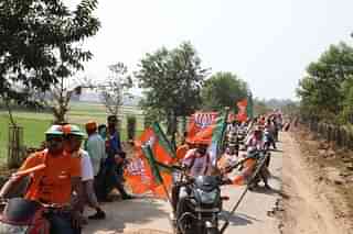 BJP supporters during the campaigning stage in Tripura (Twitter/BJP Tripura)