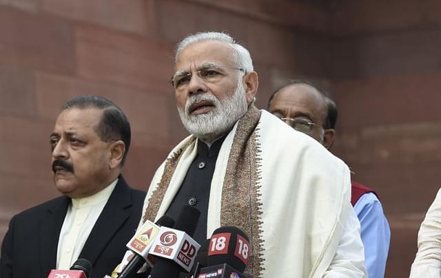 Prime Minister Narendra Modi addressing the media on the first day of the Budget Session of Parliament in New Delhi. (representative image) (Arvind Yadav/Hindustan Times via Getty Images) 