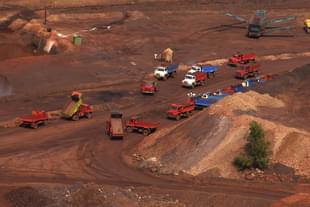 Iron ore being mined at Pissurle, Goa (Abhijit Bhatlekar/Mint via Getty Images)