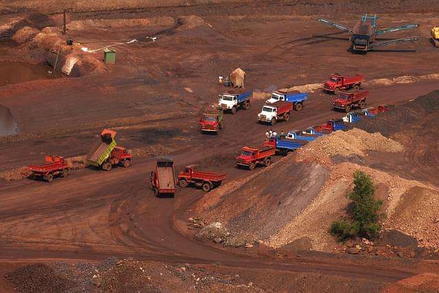 Iron ore being mined at Pissurle, Goa (Abhijit Bhatlekar/Mint via Getty Images)