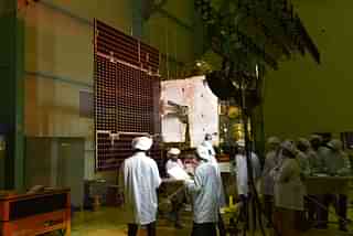 IRNSS-1H undergoing illumination test. (ISRO)