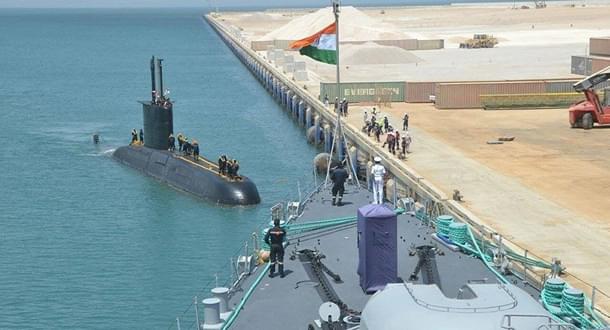 Indian submarine in Oman. (PTI)