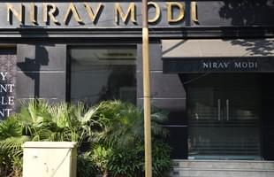 A general view of Nirav Modi’s showroom after complaint by Punjab National Bank regarding money laundering case. (Sanchit Khanna/Hindustan Times via Getty Images)