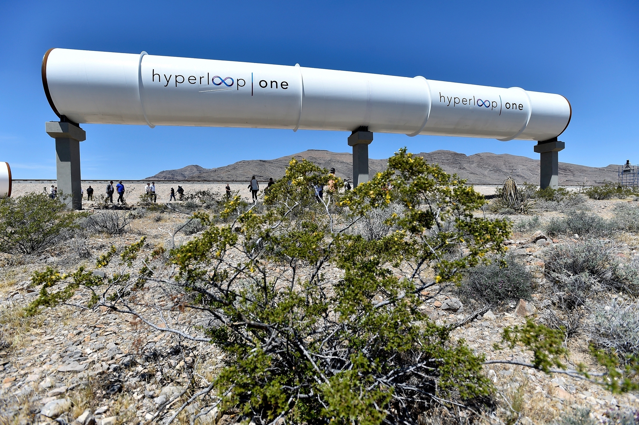 Virgin Hyperloop One’s test track in Las Vegas, Nevada