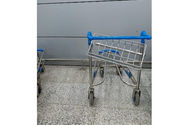 One of the many damaged trolleys