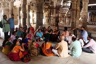 RATHAM participants listen to tales of Tiruvanaika
