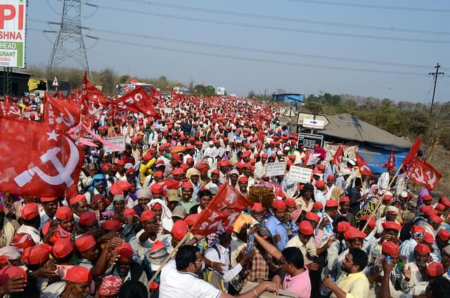 The Communist-led Kisan March (Rishikesh Choudhary/Hindustan Times via Getty Images)