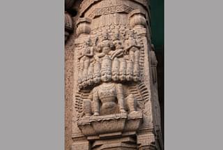 Raavana Anugraha murthy on one of the pillars of the mandapam (Raghav Hari Krishna V S)