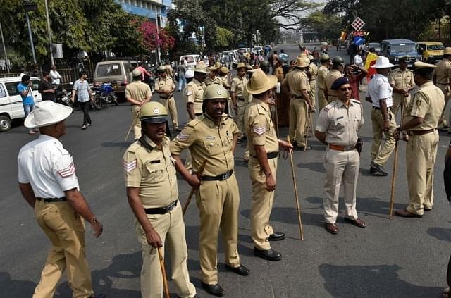 Bengaluru Police. (Arijit Sen/Hindustan Times via Getty Images)